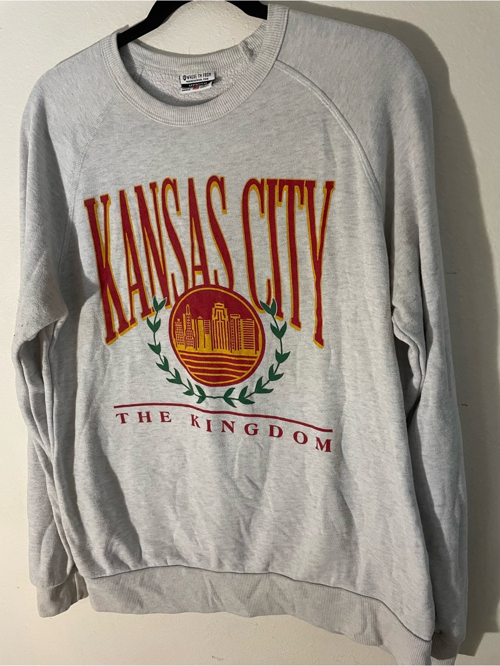 Vintage Kansas City Crewneck Sweatshirt - Light Gray
